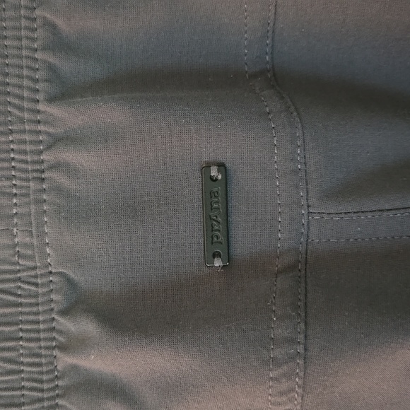 PRANA Black Cropped Drawstring Waist Pull On Pants Front Pockets Sz Medium - Picture 5 of 8